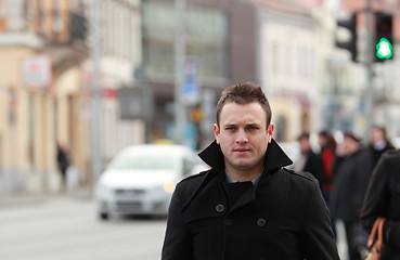 Image showing Businessman in a city