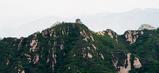 Image showing Mutianyu Great Wall Mountain Ridge Near Beijing