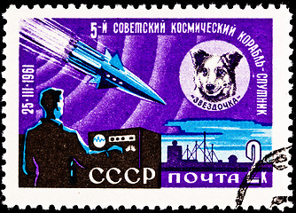 Image showing Space Dog Chernushka Sputnik 9 Rocket