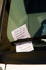 Image showing Washington DC Parking Ticket on Car Windshield