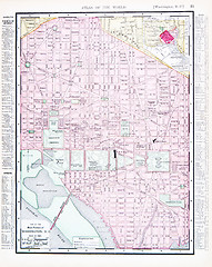 Image showing Antique Color Street Map Washington, DC, USA