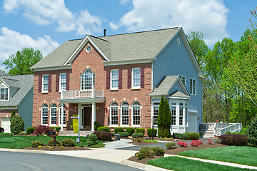 Image showing Sale Brick Single Family House Home Suburban USA