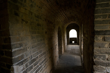 Image showing Inside Guardhouse Great Wall, Near Beijing, China