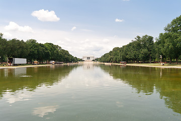 Image showing Reflecting Pool Lincoln Memorial Washington DC