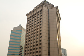 Image showing Modern Office Buildings Beijing China Pollution