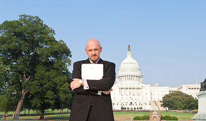 Image showing Man Suit Power Broker Secret Folder Washington USA 