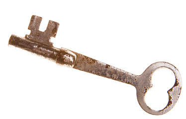 Image showing Old Skeleton Key Isolated on White Background 