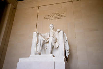 Image showing Lincoln Memorial Statue Washington DC USA