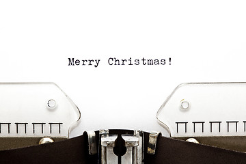 Image showing Merry Christmas on Typewriter 