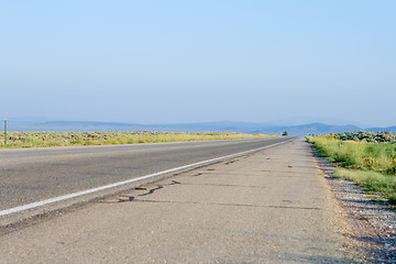 Image showing Flat and Straight Highway Taos New Mexico USA