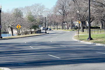 Image showing S Curve Road Early Spring Washington Tidal Basin