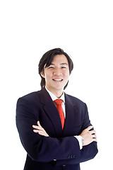 Image showing Smiling Confident Asian Businessman Isolated White Background
