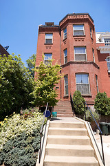 Image showing Richardsonian Brick Row Home Washington DC USA