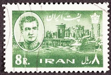 Image showing Stamp Shah Palace Persian Emperor Darius Persepolis