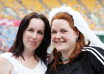 Image showing Bride and friend