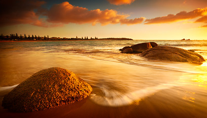 Image showing Sun Tinted Beach