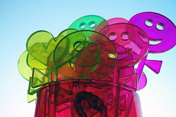 Image showing colorful stirrers