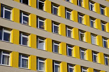 Image showing Hospital building with many windows background.