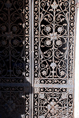 Image showing Ancient door made of steel 