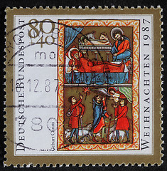 Image showing Birth of Jesus Christ, adoration of the Shepards