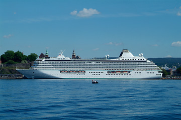 Image showing Cruise-ship in the harbour