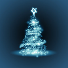 Image showing blue christmas tree