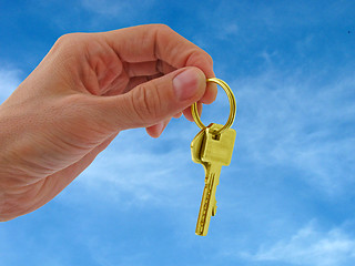 Image showing hand holding keys