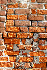 Image showing very old brick wall