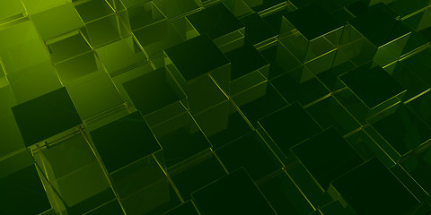 Image showing green cubes