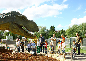 Image showing Dinosaur exhibition in Finnish Science Centre Heureka