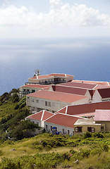 Image showing typical architecture houses Saba Dutch Netherlands  Antilles