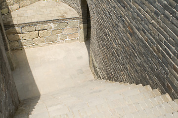 Image showing Steps Inside Mutianyu Great Wall, Beijing, China