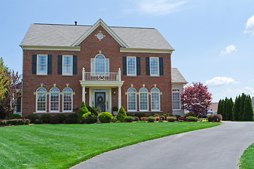 Image showing Brick Faced Single Family House Home MD USA