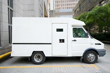 Image showing Armored Car Van Parked Driveway, Shanghai, China