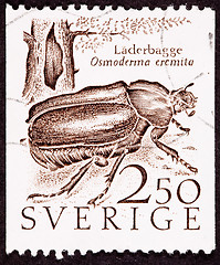 Image showing Sweden Swedish Postage Stamp Hermit Beetle Osmoderma Eremita LÃ¤