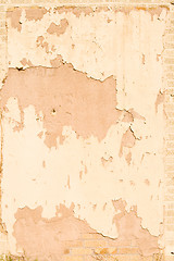 Image showing Weathered Paint Peeling Flaking Off Adobe Wall