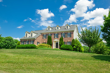 Image showing Hillside Single Family House Georgian Colonial