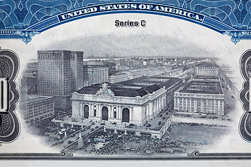 Image showing Engraving of Grand Central Station Rail Road Stock Certificate