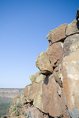 Image showing Side of Cliff Rio Grande River Gorge NM USA