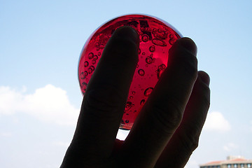 Image showing red globe