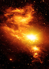 Image showing Stars of a planet and galaxy