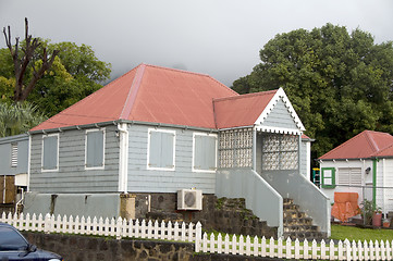 Image showing typical house architecture capital Oranjestad St. Eustatius Neth