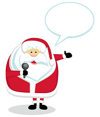 Image showing Santa with microphone