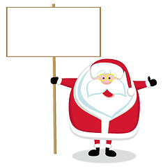 Image showing Santa with blank sign