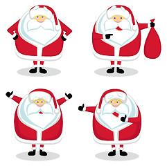 Image showing Santa in different positions