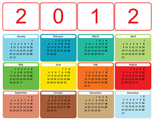 Image showing 2012 calendar