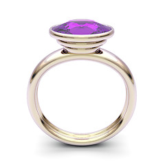 Image showing Pink gold ring