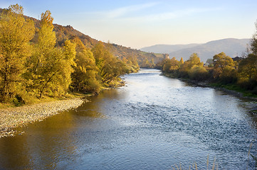 Image showing Beautiful autumn river