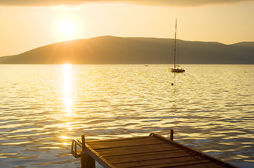 Image showing Sea at sunset