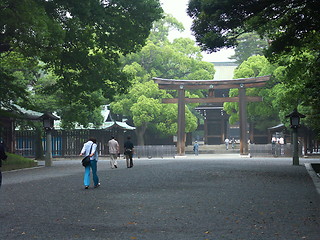 Image showing Tokyo garden and temple